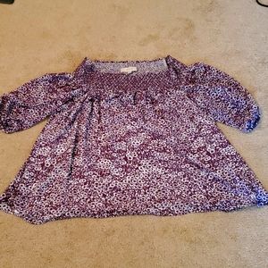 LOFT Off the Shoulder Floral Blouse